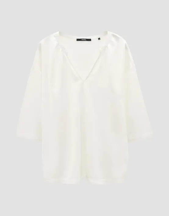 Sale SOMEDAY Blusenshirt Kalista Loose Aus Material Mix