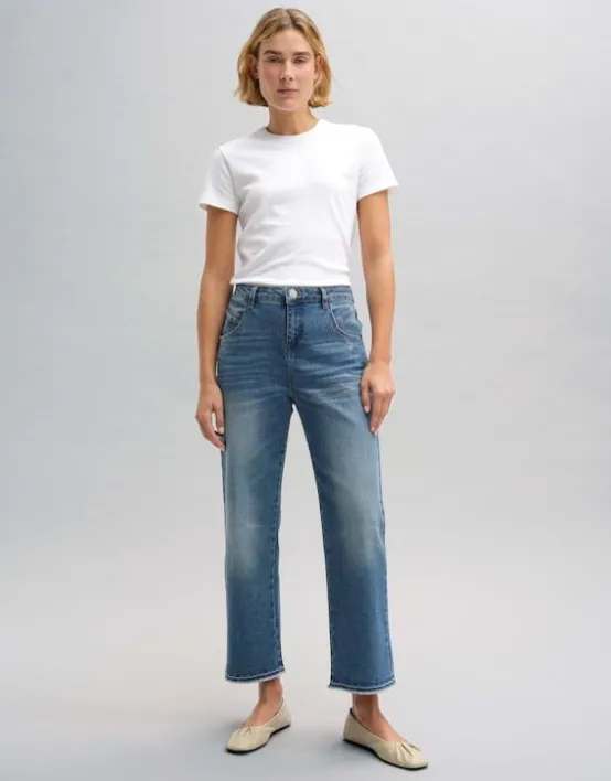 Cheap OPUS Fashion Boyfriend Jeans Lani Twist Mid Rise Aus Bci Cotton Mix