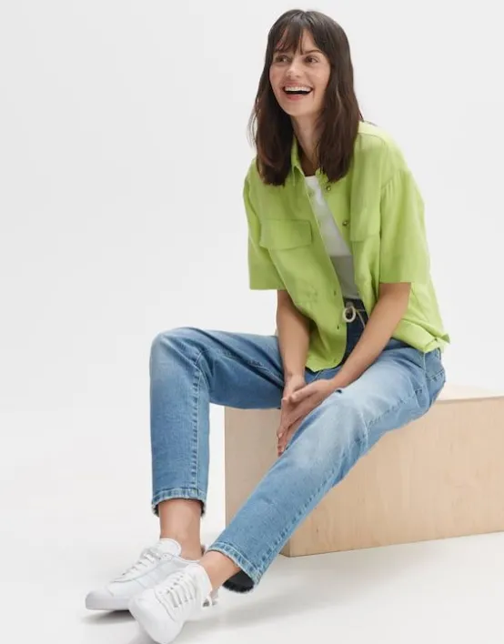 New OPUS Fashion Boyfriend Jeans Lunis Mid Rise Aus Stretchigem Bci Cotton Mix