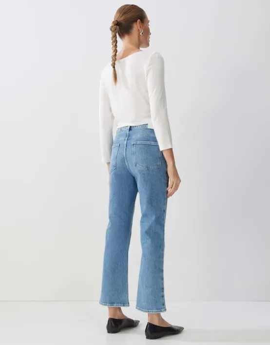Flash Sale SOMEDAY Cropped Flared Jeans Ciflare Mid Rise Aus Bci Cotton Mix