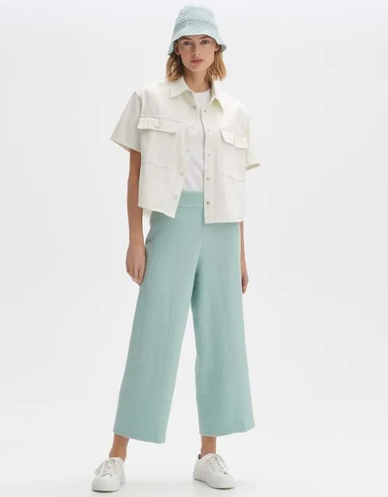 Discount OPUS Fashion Culotte Misha Breeze Wide Aus Seesucker-Ware