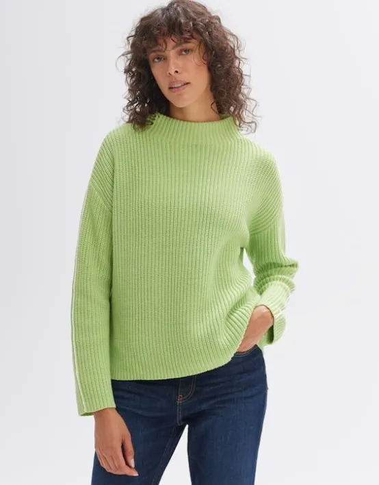 Flash Sale OPUS Fashion Gerippter Pullover Puntsi Regular Aus Baumwoll Mix