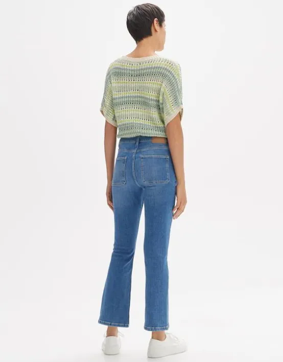 Online OPUS Fashion Kick Flared Jeans Edmea French Mid Rise Aus Bci Cotton