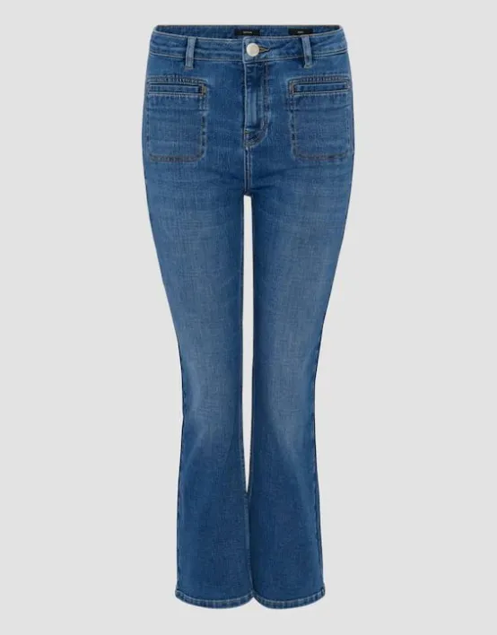 Online OPUS Fashion Kick Flared Jeans Edmea French Mid Rise Aus Bci Cotton