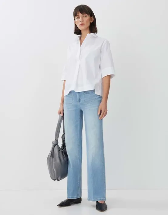 Shop SOMEDAY Long Flared Jeans Carie French Aus Stretchigem Bci Cotton Mix