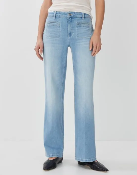 Shop SOMEDAY Long Flared Jeans Carie French Aus Stretchigem Bci Cotton Mix