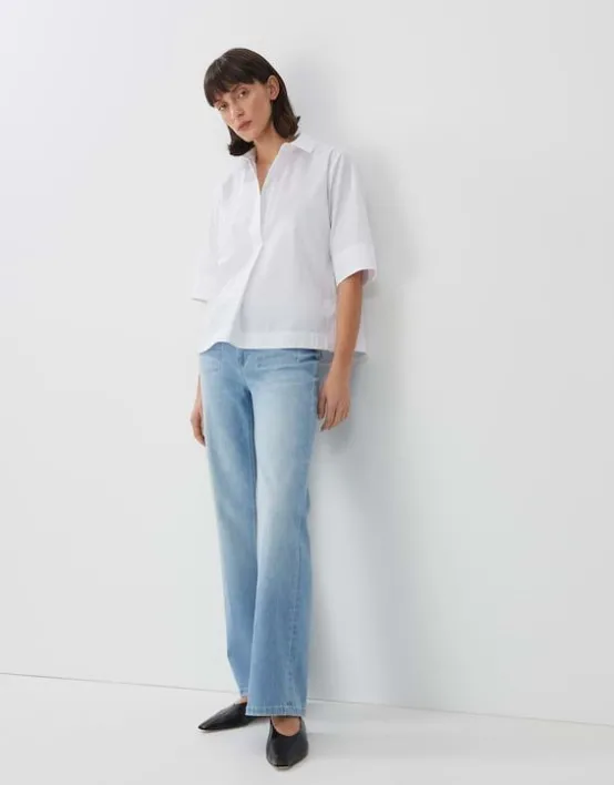 Shop SOMEDAY Long Flared Jeans Carie French Aus Stretchigem Bci Cotton Mix