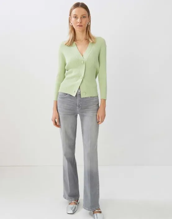 Fashion SOMEDAY Long Flared Jeans Carie Mid Rise Aus Elastischem Bci Cotton Mix