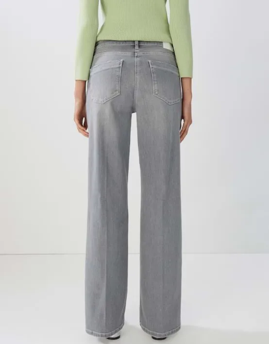 Fashion SOMEDAY Long Flared Jeans Carie Mid Rise Aus Elastischem Bci Cotton Mix