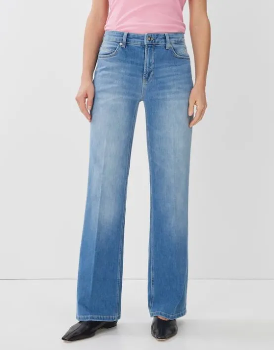 Outlet SOMEDAY Long Flared Jeans Carie Mid Rise Aus Nachhaltigem Baumwoll Mix