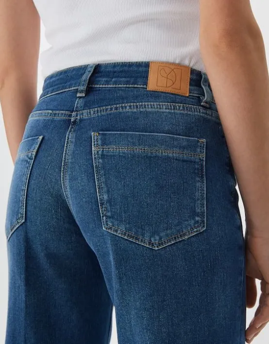Online SOMEDAY Long Flared Jeans Carie Mid Rise Aus Nachhaltigem Baumwoll Mix