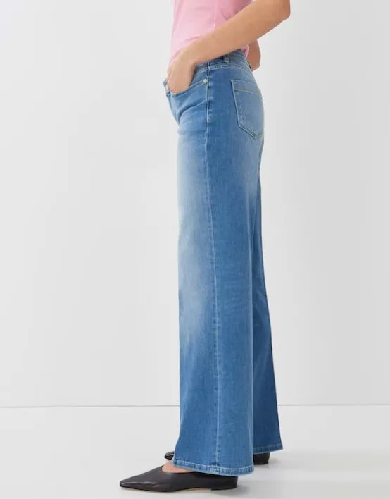 Outlet SOMEDAY Long Flared Jeans Carie Mid Rise Aus Nachhaltigem Baumwoll Mix