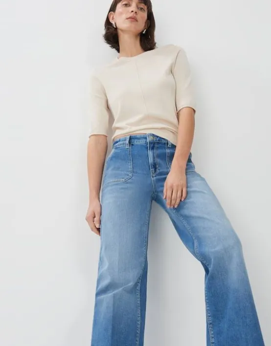 Cheap SOMEDAY Long Flared Jeans Carie Utility Mid Rise Aus Stretchigem Bci Cotton Mix