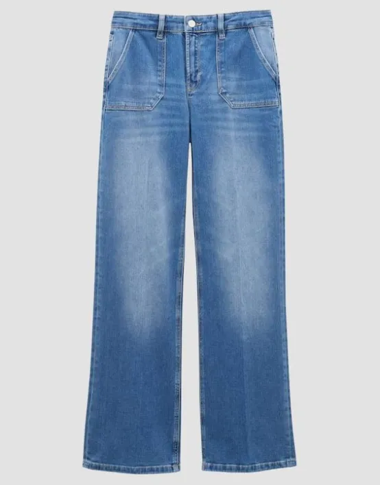 Cheap SOMEDAY Long Flared Jeans Carie Utility Mid Rise Aus Stretchigem Bci Cotton Mix