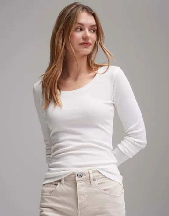 Best Sale OPUS Fashion Longsleeve Sorana Slim Aus Bci Cotton Mix