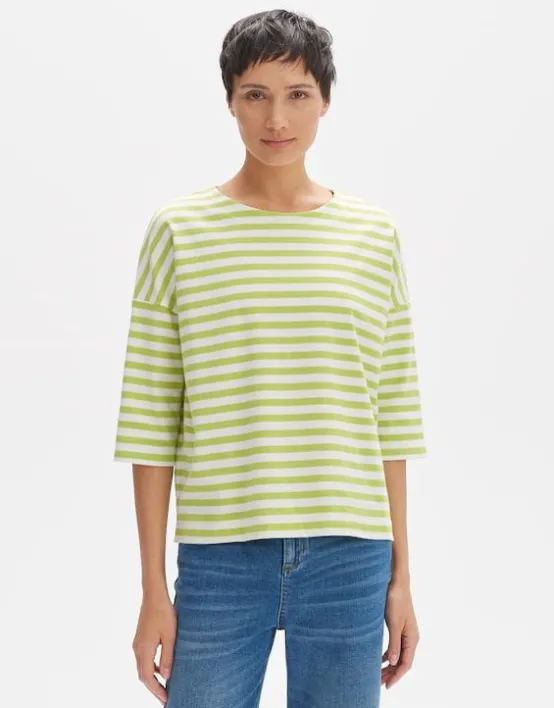 Best OPUS Fashion Oversize Shirt Seifen Bold Stripe Aus Bci Cotton Mix