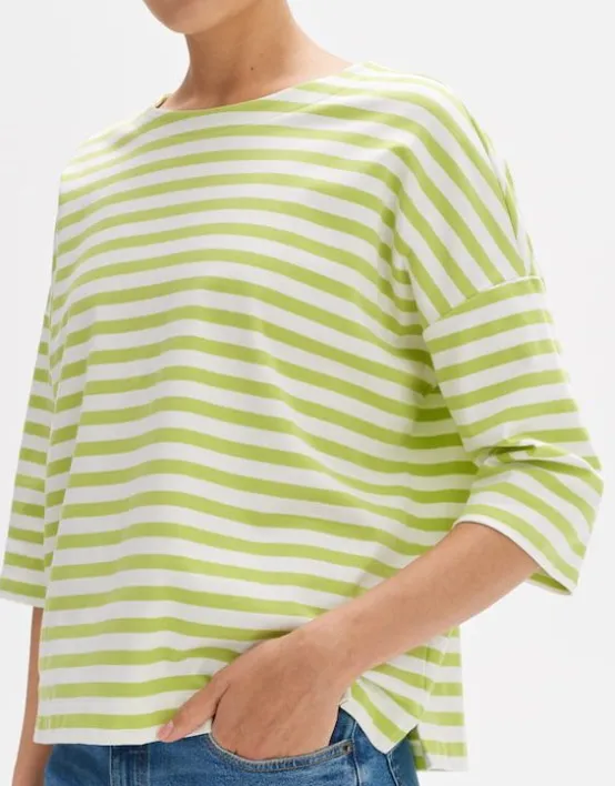 Best OPUS Fashion Oversize Shirt Seifen Bold Stripe Aus Bci Cotton Mix