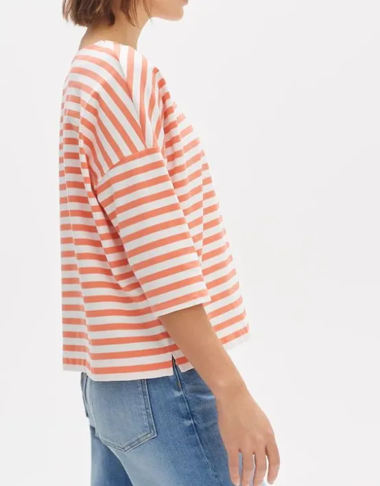 Cheap OPUS Fashion Oversize Shirt Seifen Bold Stripe Aus Bci Cotton Mix