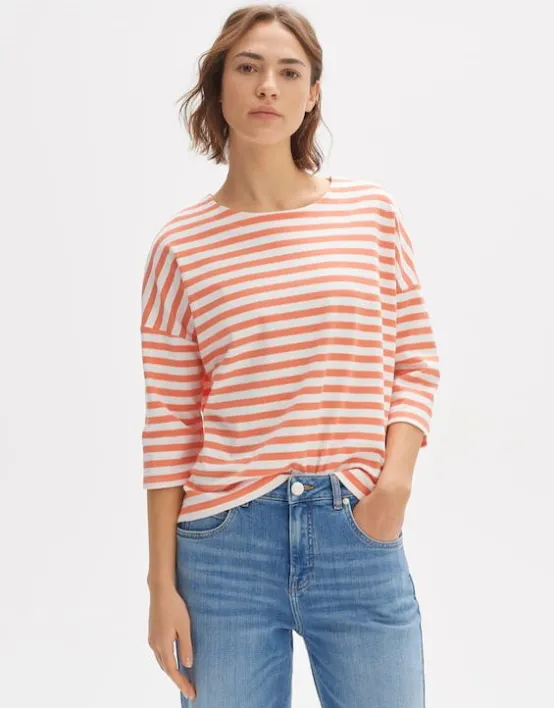 Best OPUS Fashion Oversize Shirt Seifen Bold Stripe Aus Bci Cotton Mix