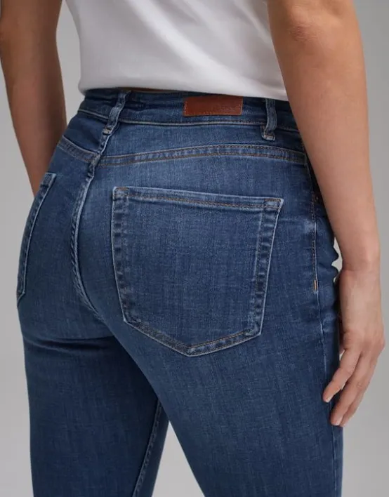 Discount OPUS Fashion Skinny Jeans Elma Strong Blue Low Rise Aus Stretchigem Bci Cotton Mix