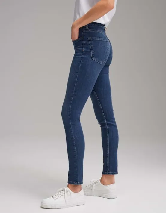 Discount OPUS Fashion Skinny Jeans Elma Strong Blue Low Rise Aus Stretchigem Bci Cotton Mix