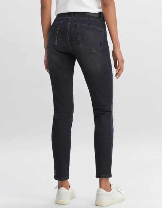 Outlet OPUS Fashion Slim Jeans Evita Dark Mid Rise Aus Stretchigem Bci Cotton Mix