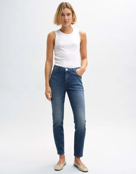 Clearance OPUS Fashion Slim Jeans Evita Mid Rise Aus Stretchigem Bci Cotton Mix