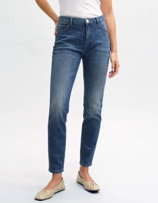 Clearance OPUS Fashion Slim Jeans Evita Mid Rise Aus Stretchigem Bci Cotton Mix