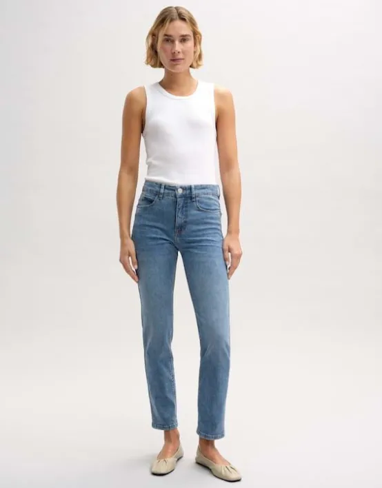 Best Sale OPUS Fashion Straight Jeans Ebbi Mid Rise Aus Stretchigem Bci Cotton Mix