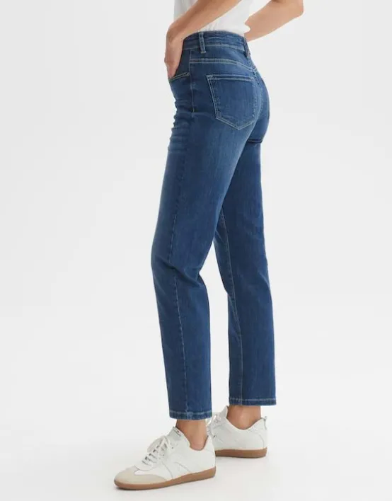 Cheap OPUS Fashion Straight Jeans Ebbi Mid Rise Aus Stretchigem Bci Cotton Mix