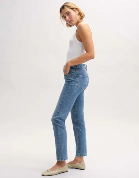 Best Sale OPUS Fashion Straight Jeans Ebbi Mid Rise Aus Stretchigem Bci Cotton Mix