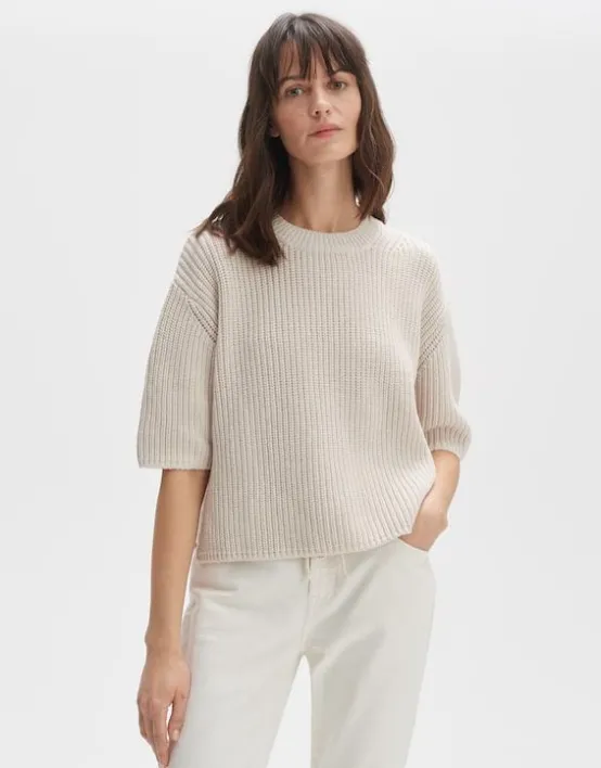 Online OPUS Fashion Strickpullover Padmy Boxy Fit Aus Reiner Baumwolle