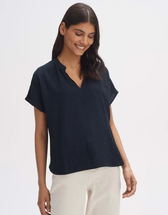 Online OPUS Fashion Strukturierte Shirtbluse Fasura Aus Ecovero Viskose Mix