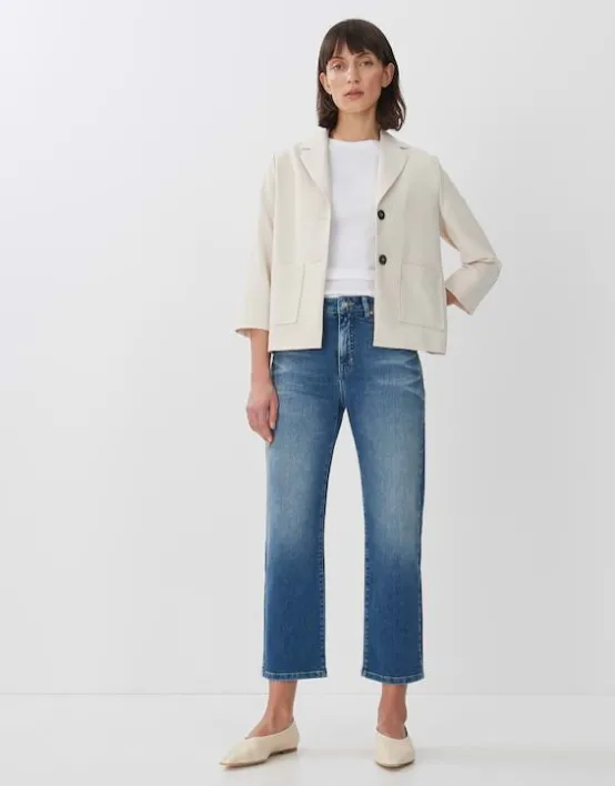 Store SOMEDAY Verkcrzte Relaxed Jeans Corah Mid Rise Aus Bci Cotton Mix