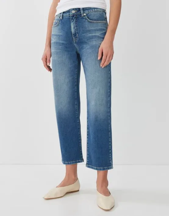 Store SOMEDAY Verkcrzte Relaxed Jeans Corah Mid Rise Aus Bci Cotton Mix