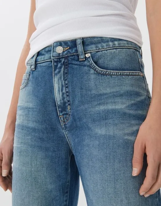 Store SOMEDAY Verkcrzte Relaxed Jeans Corah Mid Rise Aus Bci Cotton Mix