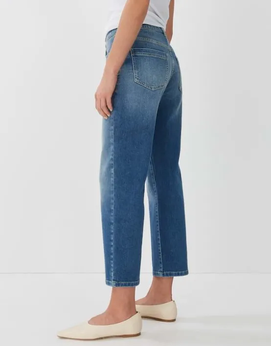Store SOMEDAY Verkcrzte Relaxed Jeans Corah Mid Rise Aus Bci Cotton Mix