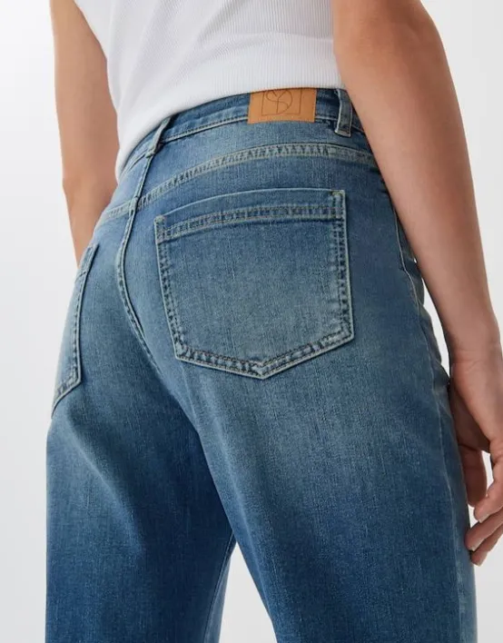 Store SOMEDAY Verkcrzte Relaxed Jeans Corah Mid Rise Aus Bci Cotton Mix