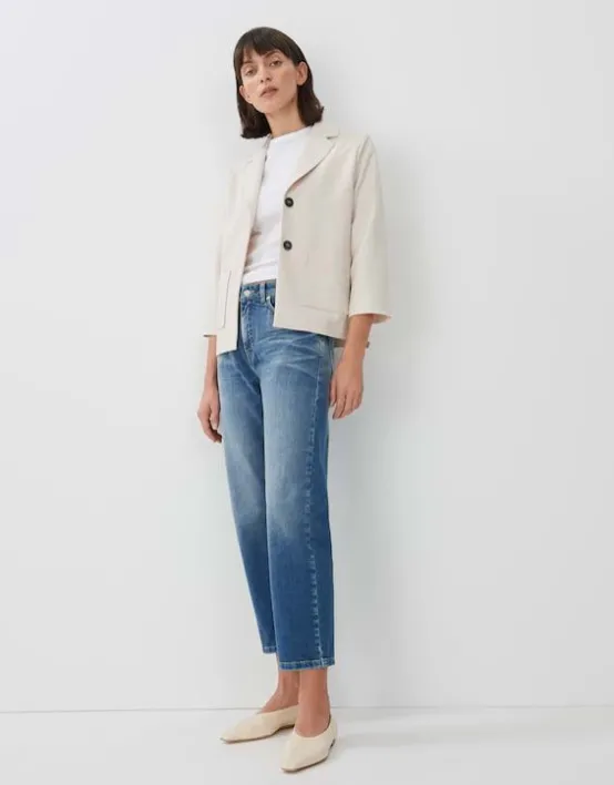 Store SOMEDAY Verkcrzte Relaxed Jeans Corah Mid Rise Aus Bci Cotton Mix