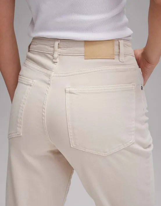 Sale OPUS Fashion Wide Cropped Jeans Momito Color Aus Stretchigem Baumwoll Mix