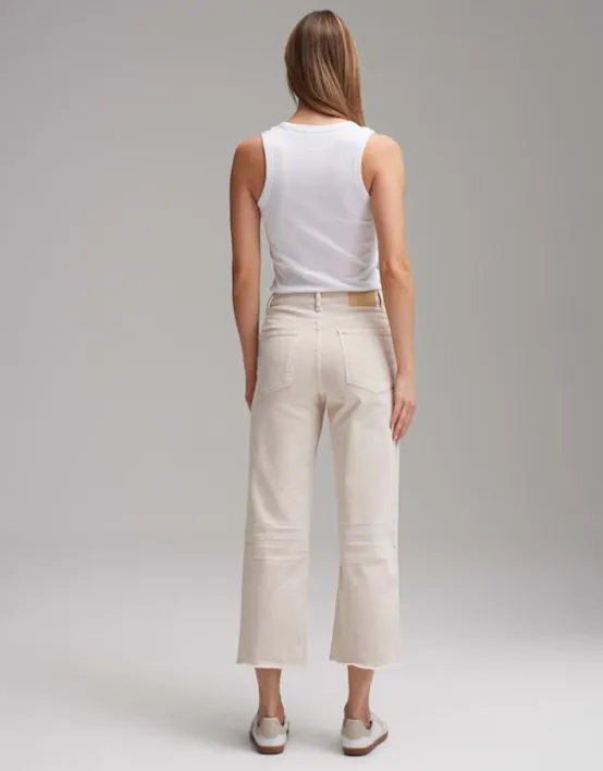 Sale OPUS Fashion Wide Cropped Jeans Momito Color Aus Stretchigem Baumwoll Mix
