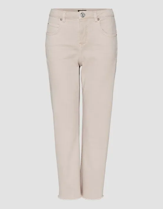 Sale OPUS Fashion Wide Cropped Jeans Momito Color Aus Stretchigem Baumwoll Mix