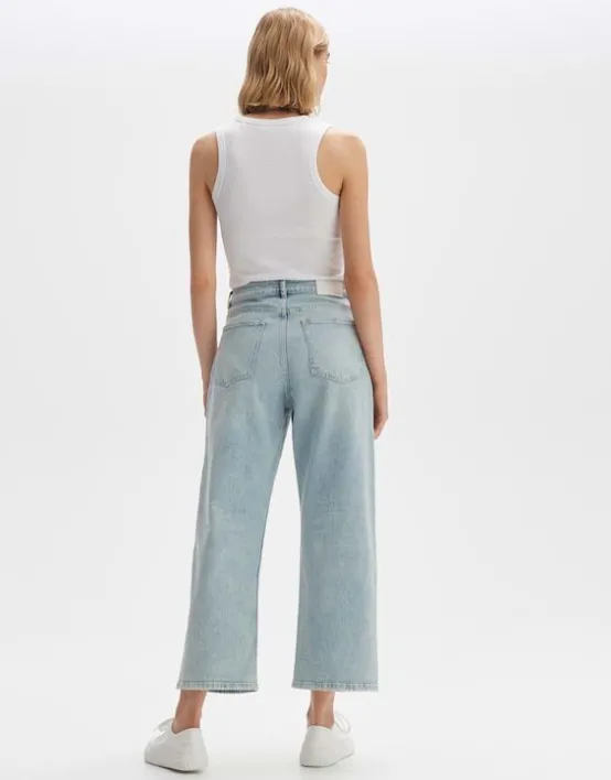 New OPUS Fashion Wide Cropped Jeans Momito Fresh Aus Stretchigem Bci Cotton Mix