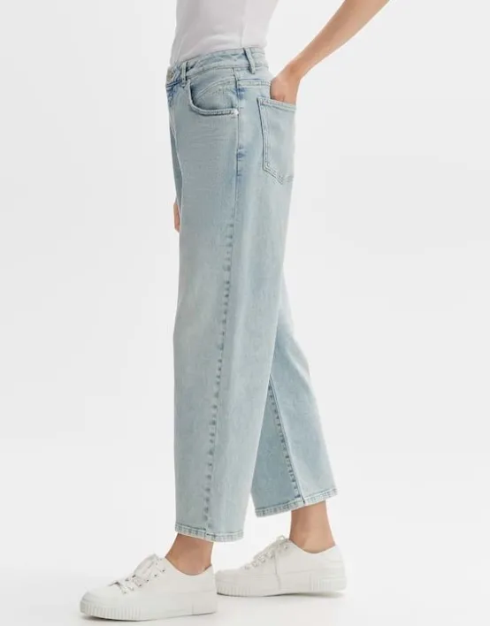 New OPUS Fashion Wide Cropped Jeans Momito Fresh Aus Stretchigem Bci Cotton Mix
