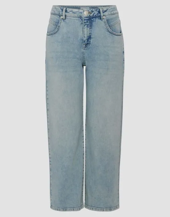 New OPUS Fashion Wide Cropped Jeans Momito Fresh Aus Stretchigem Bci Cotton Mix