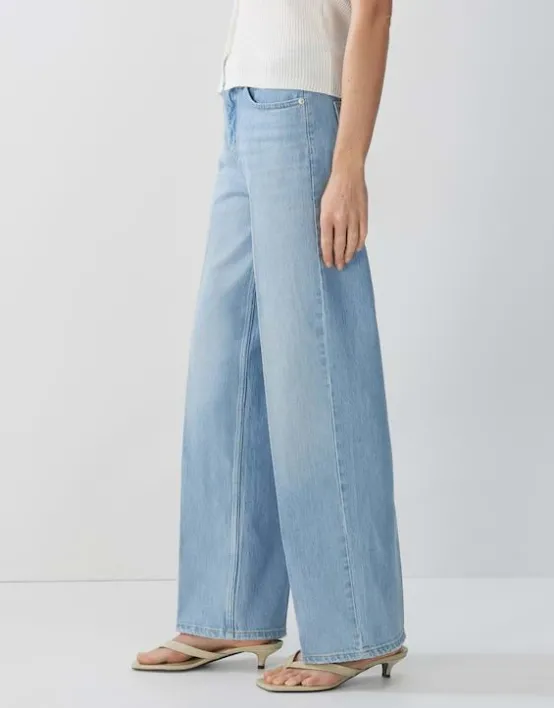 New SOMEDAY Wide Leg Jeans Cellma Mid Rise Aus Elastischem Bci Cotton Mix