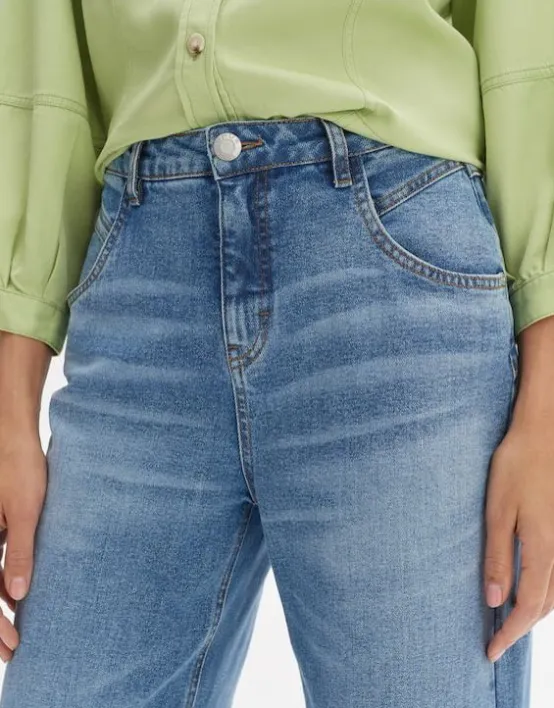 Cheap OPUS Fashion Wide Leg Jeans Marli Fresh High Rise Aus Stretchigem Bci Cotton Mix