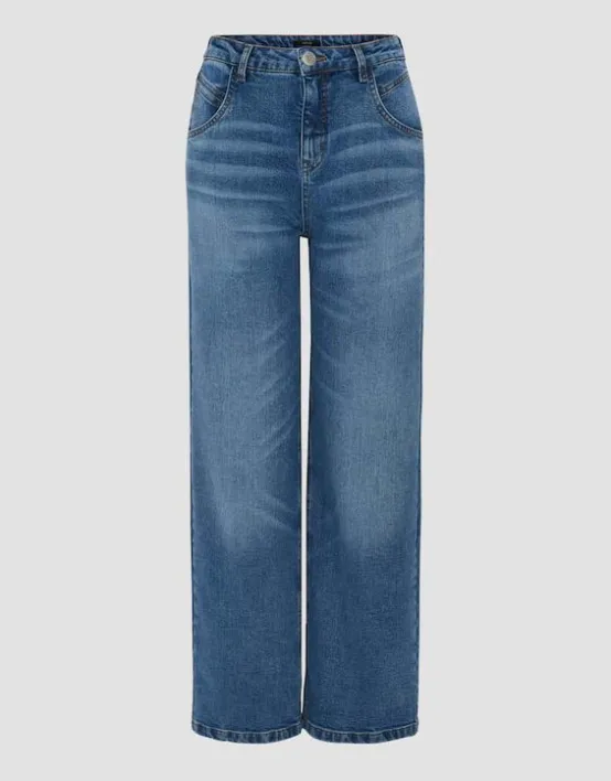 Cheap OPUS Fashion Wide Leg Jeans Marli Fresh High Rise Aus Stretchigem Bci Cotton Mix