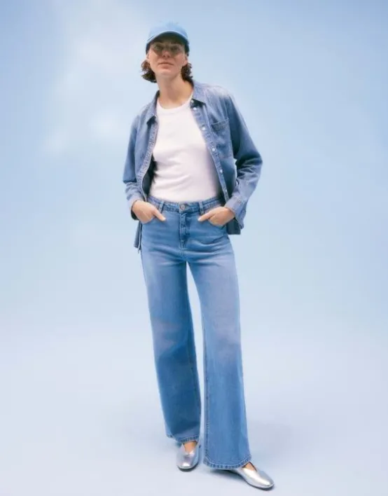 Discount OPUS Fashion Wide Leg Jeans Marli High Rise Aus Stretchigem Bci Cotton Mix