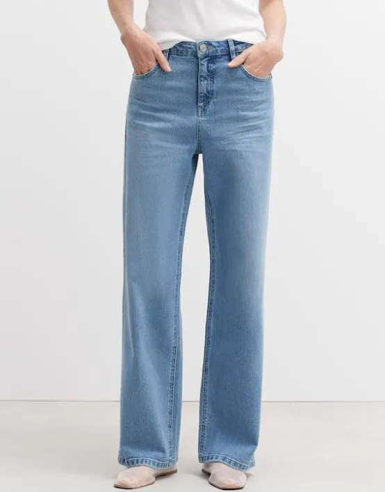 Discount OPUS Fashion Wide Leg Jeans Marli High Rise Aus Stretchigem Bci Cotton Mix